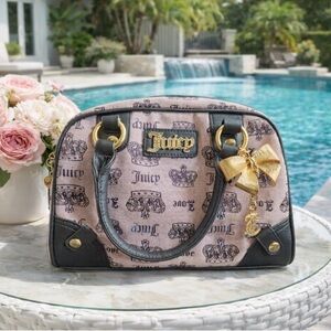 Juicy Couture Pink and Black Women's Bag Vintage